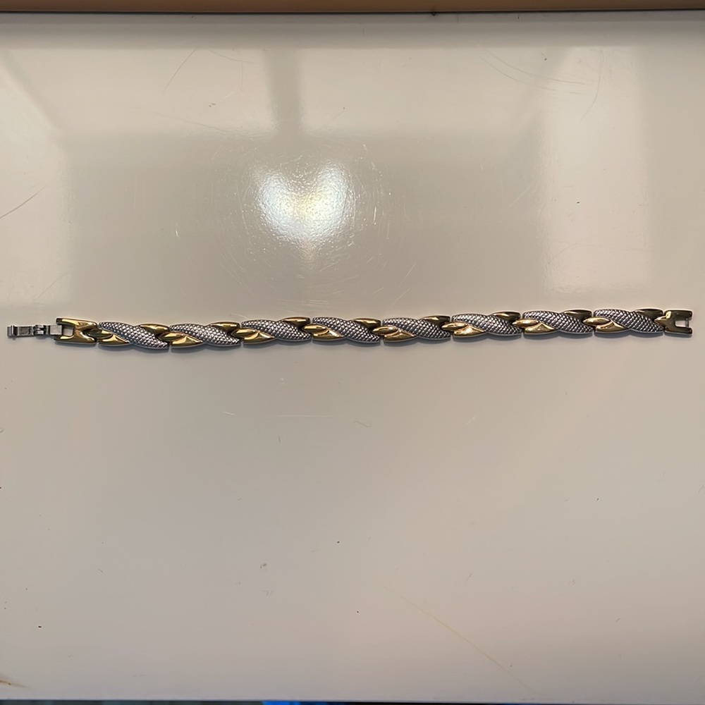 Gold and Silver Magnetic Bracelet